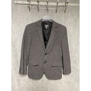 H&M Blazer Men 36R Gray‎ Linen 2 Button Casual Office Sport Coat Jacket Luxury